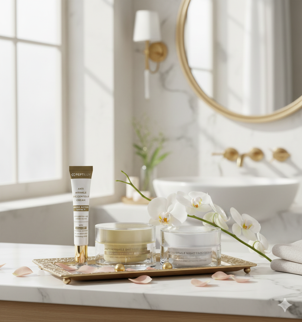 Premièrement,, la gamme Peptilux de Chogan a été développée pour offrir une réponse ciblée et efficace aux signes visibles de l’âge.