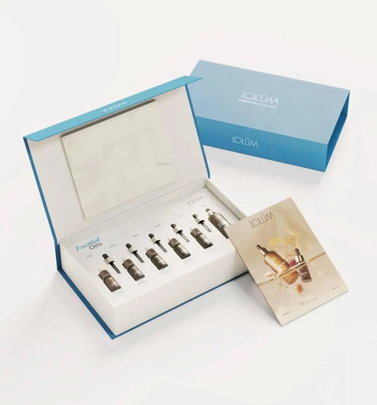 Kit Mélanges d’Huiles Essentielles Lolûm
5x10 ml - 1x50 ml ( code : LOLSET01-EN/IT/FR )