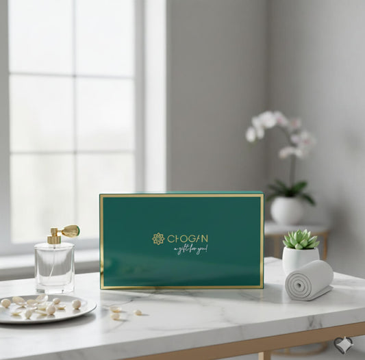 Premièrement : La gamme Coffrets Cadeaux,

 Chogan est spécialement conçue pour offrir une expérience luxueuse et transformer chaque présent en un moment inoubliable.