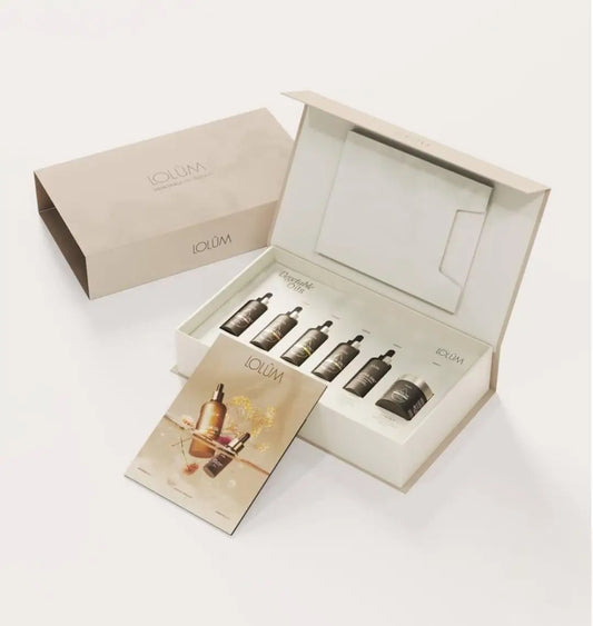 Kit Mélanges d’Huiles Végétales Lolûm
5x50 ml - 1x80 gr ( code : LOLSET02-DE/PT/ES/RO )