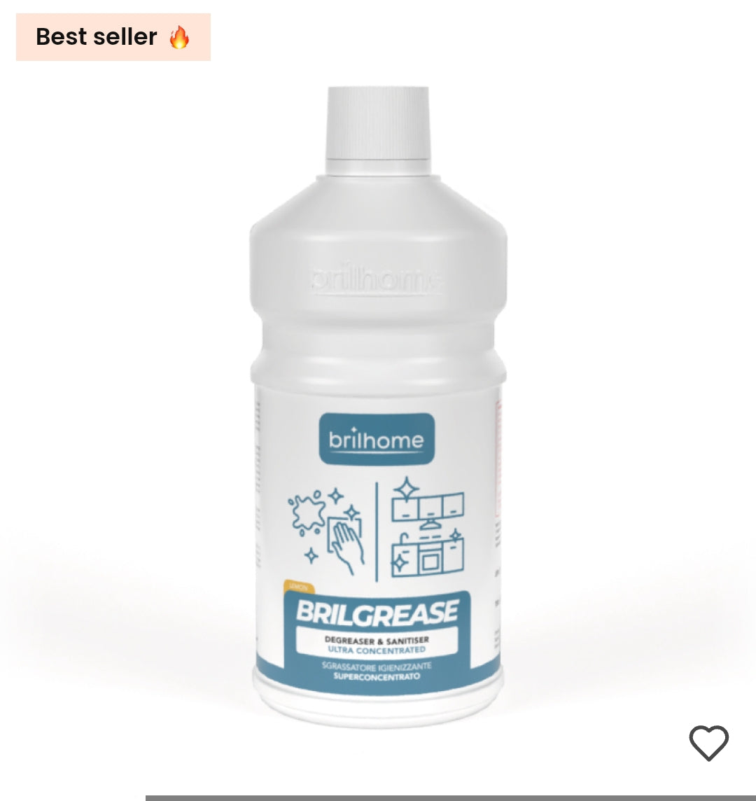 Brilgrease - Dégraissant et assainissant super-concentré
750ML | Lemon ( code : BH0210 )