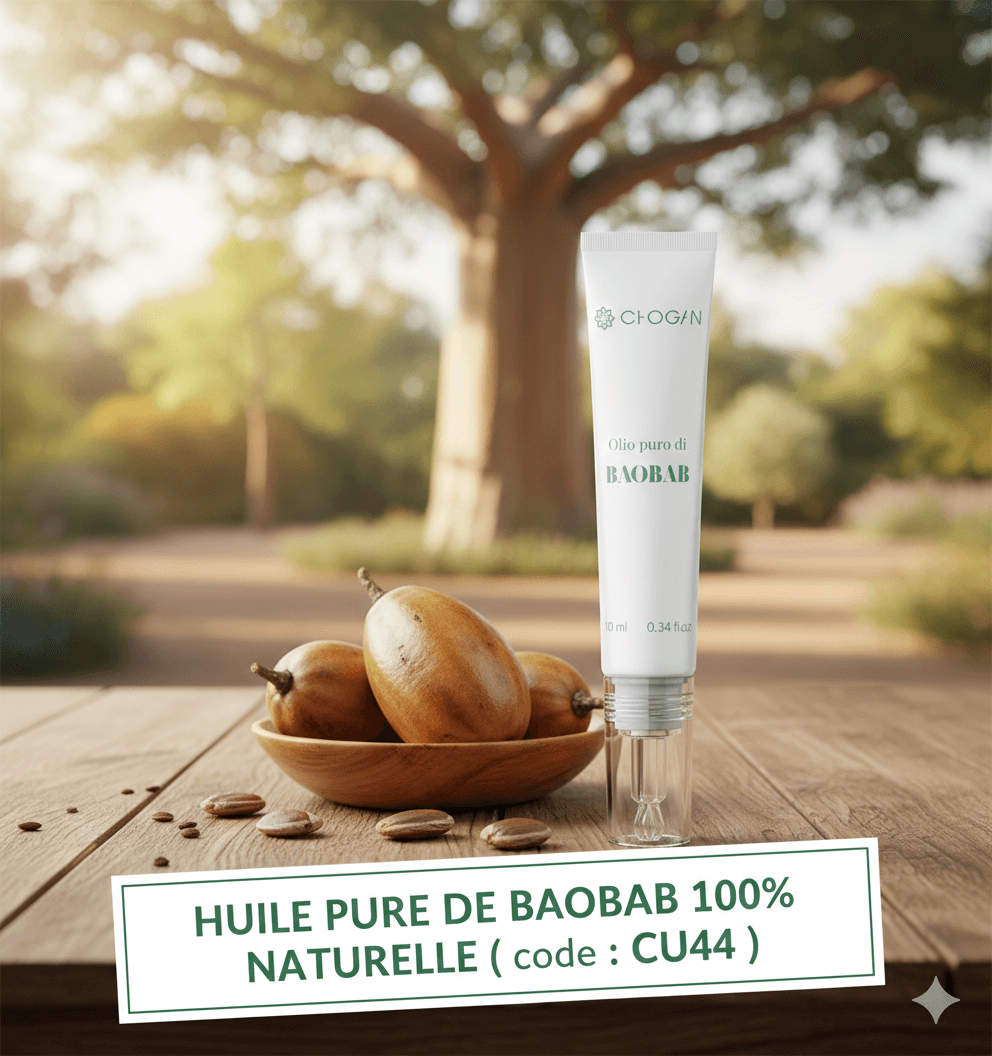 Premièrement : La gamme au baobab Chogan est spécialement conçue pour offrir des soins doux et nourrissants.