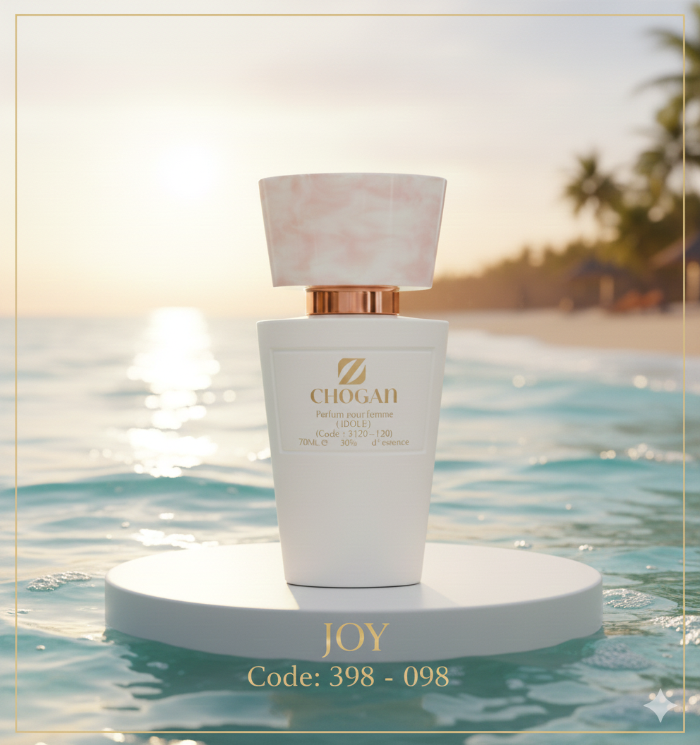 Premièrement : Les parfums Chogan pour femme allient élégance féminine et sensualité captivante.