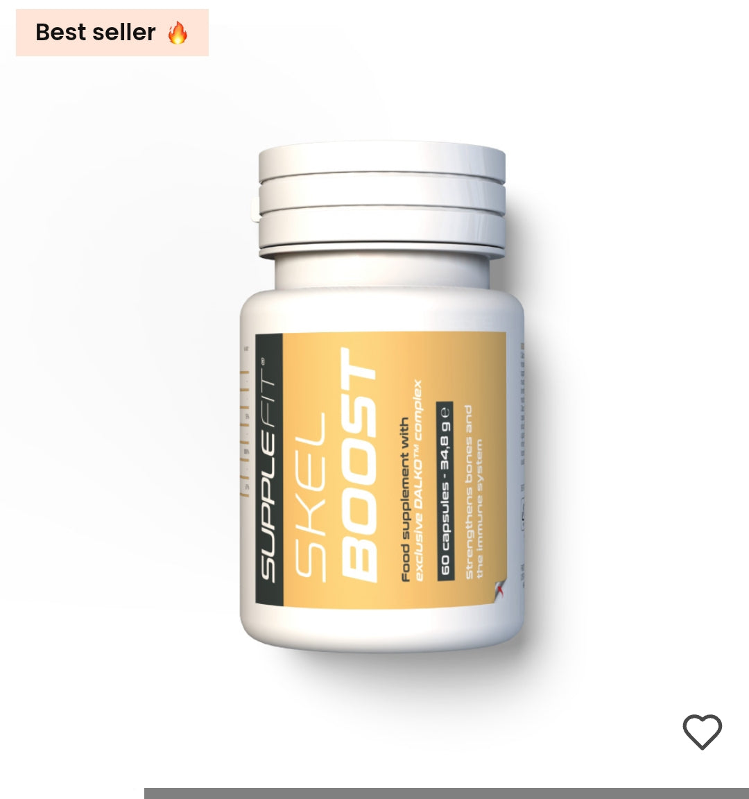 Premièrement : Le complément alimentaire SKELBOOST Supplefit allie innovation scientifique et efficacité nutritionnelle.