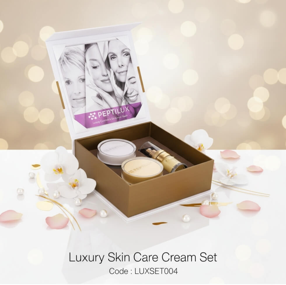 Premièrement,, la gamme Peptilux de Chogan a été développée pour offrir une réponse ciblée et efficace aux signes visibles de l’âge.