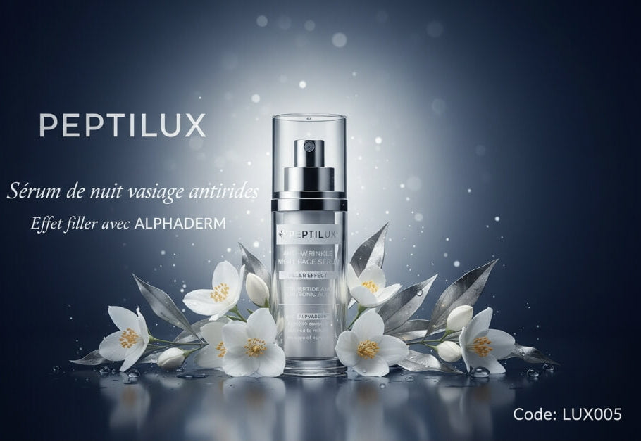 Premièrement, la gamme Peptilux de Chogan a été développée pour offrir une réponse ciblée et efficace aux signes visibles de l’âge.